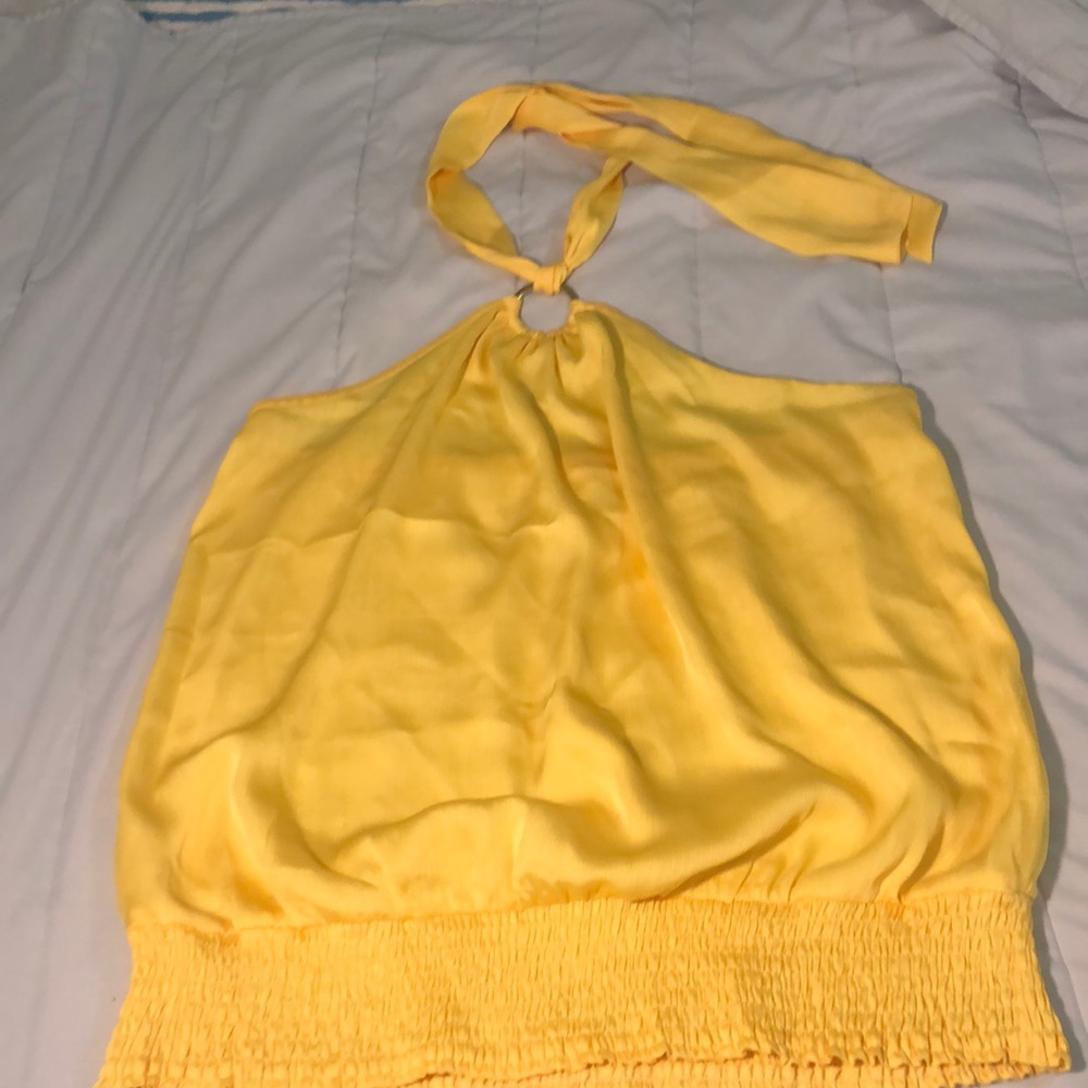Yellow Halter Top Size L Cato
